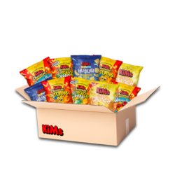 Packshot af KiMs Ostepakke med 10 oste-varianter