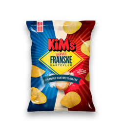 Packshot af KiMs Danske Franske Kartofler pose med 160g