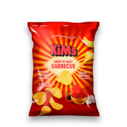 Packshot af KiMs Sweet And Juicy BBQ pose med 170g