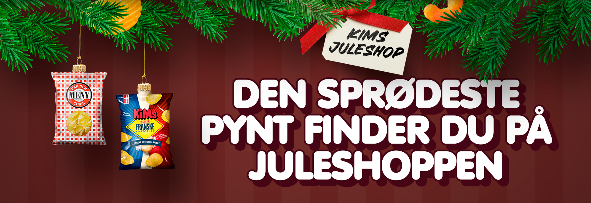 KiMs Juleshop desktop banner til forsiden