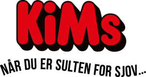 KiMs Logo med "Når du er sulten for sjov" bølge