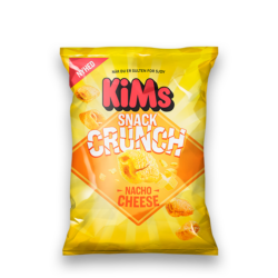 Packshot af KiMs Snack Crunch Nacho Cheese 125g